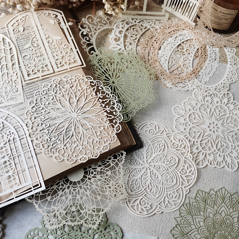 Ink Blotter Paper - 10 adet Vintage Dantel Içi Boş