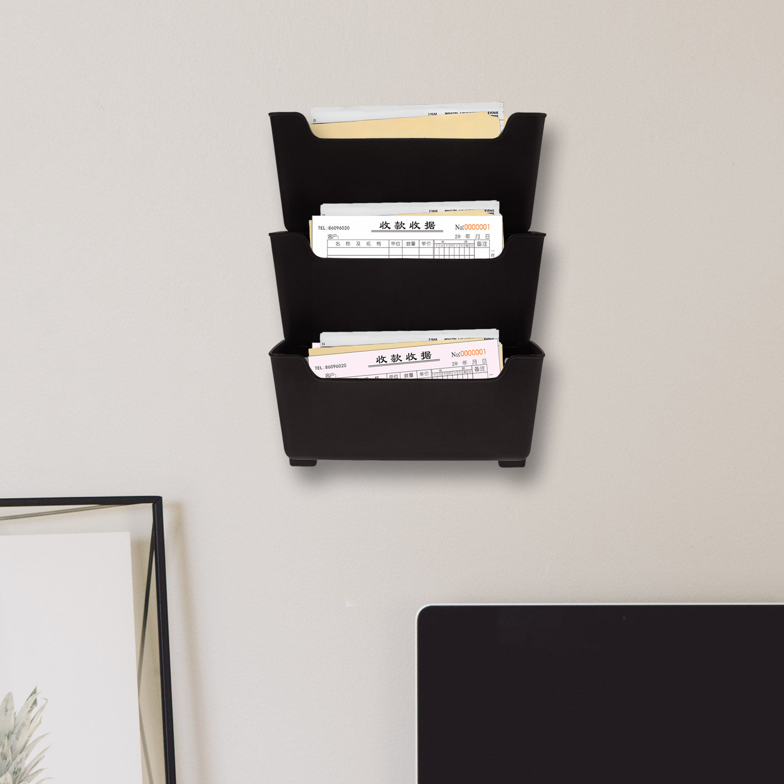 Magazine Holder Rack - 1 Set Duvar Dosya Düzenleyici Şeffaf