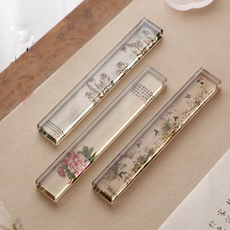 Çin kaligrafisi için 1 adet kr - Paper Weight Crystal incelemesi ve fiyatı